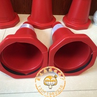 Harga Istimewa 50CM dengan Cincin Pemegang Kon Jalan Plastik Kon Keselamatan Jalan Baldi Keselamatan