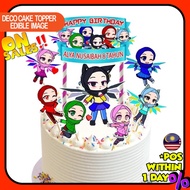[CUSTOM NAME] Happy Birthday Cake Topper Gacha Life Decoration Set Party Accessories Banner Hiasan K
