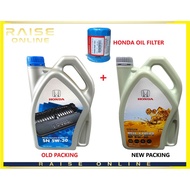 New  Original Honda Genuine Semi Synthetic 5W30 Engine Oil (4L) + Oil Filter 5W-30 Minyak Hitam 5/30