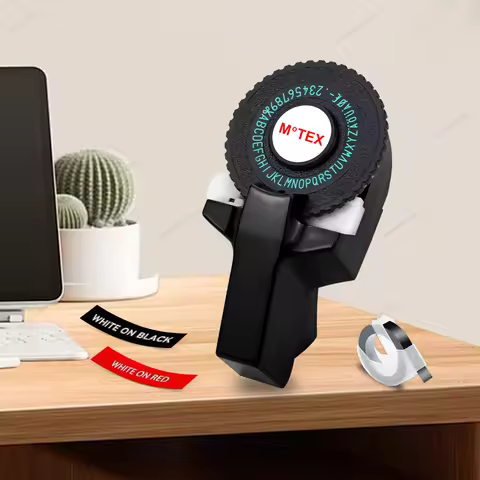 Dymo Label Printer Motex E101 3D Embossing Label Maker Similar as B90 Dymo 12965 1610 1880 1540 Labe