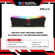 RAM PNY XLR8 16GB DDR4 3200MHz PC4-25600 CL16 1.35V MD16GD4320016XRGB