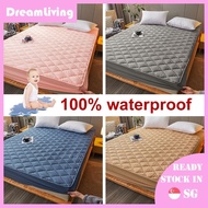 💕Ready Stock💕Quilt Waterproof Bedsheet / Bed Cover / Mattress Protector / Single Queen King Size / 防水菱形床笠床单