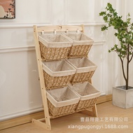 Pine Rattan Hanging Basket Storage Rack Radiation Pine Rack Storage Floor Hanging Basket Rack Book S
