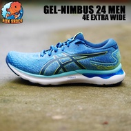 [Super WIDE] Asics รุ่น GEL Nimbus 24 1011B363 400 สี ฟ้า/ เขียวอ่อน FFblast+ ขายแต่ของเเท้เท่านั้น