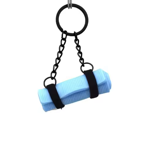 Yoga Mat Mini Foam Roller Keyring Sports Style Silicone Foam Keychain Trinket Creative How To Yoga K