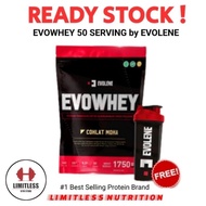 Evolene EVOWHEY 50 SERVING BPOM PROTEIN Milk FITNESS GYM EVO WHEY HALAL