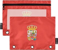 Office 3 Ring Binder Pencil Pouch Zipper Binder Pencil Bag Pen Fabric School Clear Binders Pockets C