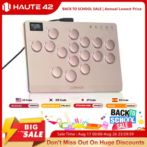Haute42 Aluminum Alloy Hitbox Leverless Arcade Stick Fighting Game Hitbox Controller For PC/Ps4 /Ps5