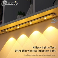 LED Ultra Thin Night Light Motion Sensor Wireless USB Under Cabinet Light For Kitchen Closet Bedroom Wardrobe Indoor Lighting