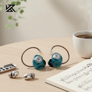 KZ EDX PRO X HiFi,20.75mm,  Fon Telinga HiFi KZ EDX PRO X Berwayar, Kabel Rata Hitam Lutsinar Boleh 