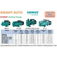 SHIMGE Surface Pumps QB60G1 / JET100P / 2SGPm25/160B / 2SGPm32/160A / JET1100L1 / JET1500L1 / JET180