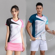 High End Shirt Women &amp; Men Badminton Uniform Table Tennis Clothes Training T-shirt Ping Pong Skirt Sports Shorts Skorts