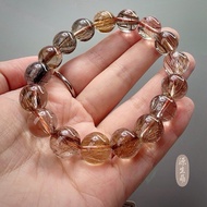 [Yuansheng Crystal] (A22) Red Copper Streamer ・ Red Copper Crystal Bracelet Red Copper Titanium Ruti
