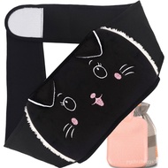 Fesaizwi 3-in-1 Hot Water Bottle Belt, 1 Litre with Cover, Cat Heat Animal, Perfect for Back, Belly 
