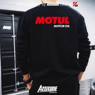 Attitude Attitude Modified Car France MOTUL Mote 300V Motor Oil Lubricant Round Neck Sweatshirt Men