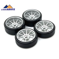 4Pcs Hard Plastic Drift Tire Tyre Metal Wheel Rim for  284131 K969 K989 P929 Mini-Z 1/28 RC Car Upgr