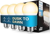 MikeWin Dusk to Dawn Light Bulbs Outdoor, 3000K Warm White, 12W(100W Equivalent) Auto ON/Off Light S