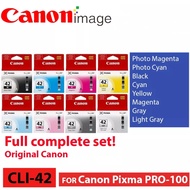 Canon CLI-42 BK/GY/LG/C/M/Y/PC/PM ตลับหมึกอิงค์เจ็ท หมึกแท้ประกันศูนย์ Canon PIXMA PRO 100