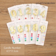 CANDLE NUMBER HAPPY BIRTHDAY (1PCS)