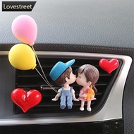 【L.O.V.E】 Cute Cartoon Couples Car Air Vent Freshener Perfume Clip Aromas Diffuser Air Conditioning 