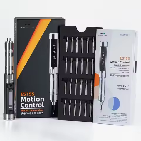 MINIWARE ES15S Screwdriver intelligent Motion Control USB Chargeable Cordless 24 Tips For Mobine I p