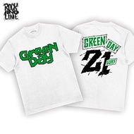 Green DAY - 21Guns Premium White Band T-shirt Made of 24s Combed Cotton
