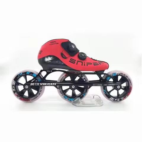 Professinal BE+VE 3 wheels 3X125mm Race SNIPER inline speed skates shoes BE Vulcan 125mm Marathon Ro