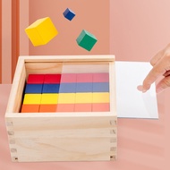 Children Cube Cube Cube Wooden Puzzle Space Three-Dimensional Toys Wooden Building Blocks Cube Build