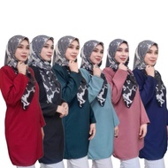 MEGONO - BAJU KURUNG MELAYU MALAYSIA RNB MOTIF POLOS ROK AND BLUS BAJU PADANG ATASAN WANITA MODERN L