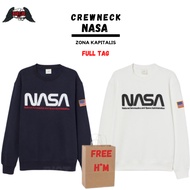 (3.3) Crewneck HM Nasa Navy White FREE PAPAER BAG Full TAG Crewneck Jacket Sweater Men Women Girls B
