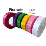 1 inch satin ribbon / 2.5 cm satin ribbon / plain colored satin ribbon