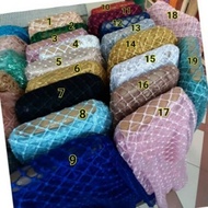 12.12 Sale Kain Tile kotak. Kain tulle kotak. Kain Tile Tulle Motif.