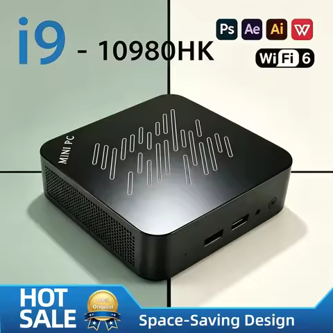 Intel Core i9 10980HK Compact Mini PC 16GB 2TB NVMe SSD Triple 4K WiFi6 Efficient Cooling Business O
