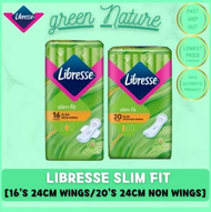 Libresse Slim Fit Sanitary Pad (Hijau) Wings/NonWings 12pad/16pad/20pad Tuala Wanita