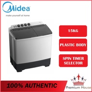 Midea MSW-1508P 15KG Semi auto Washing Machine / Washer / Mesin Basuh