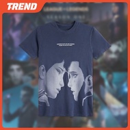 LEAGUE OF LEGENDS ARCANE Merch Cotton T-shirt Plus Size CAITLYN & VI Anime Printed Short Sleeved Top