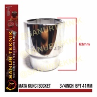 MATA Socket Wrench Bit Socket/ TEKIRO 3/4" 3/4 inch 3/4in DR 6 PT 41 MM (41MM)