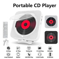 Portable CD Player bluetooth Speaker Stereo CD Player LED Screen Wall Mounted CD Music Player With Infrared Remote Control FM Radio