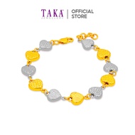 TAKA Jewellery 2-Tone Sweetheart 916 Gold Bracelet