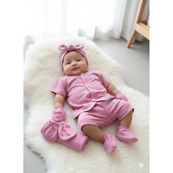 Newborn Baby Girl Bundle Set Swaddle Headband Clothes Pants Sartaki Baby Newborn Girl