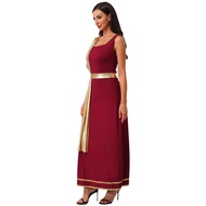 Women's Halloween Greek Roman Queen Costume - Sleeveless Toga for Festival Cosplay