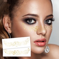 6PCS Freckles Glitter Tattoo Stickers Makeup Patches Golden Silver Fake Freckles Temporary Tattoo St