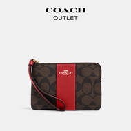 COACH/Outlet Women's classic logo corner zipper wrist bag