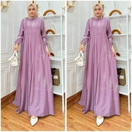 Karina MAXY POLO LINEN DRESS FOR MUSLIMAH WOMEN MUSLIMAH DRESS EID DRESS PREWEDDING DRESS GRADUATION