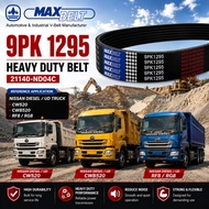 NISSAN DIESEL UD CW520 CWB520 RF8 RG8 MAXBELT Heavy Duty Belting 9PK1295 / 9PK 1295
