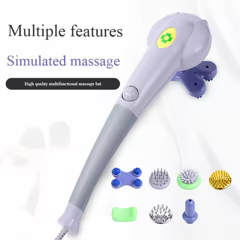 Electric Dolphin Massager: Hand-held Wand for Shoulder, Neck, Waist - Whole Body Meridian Tapping, V
