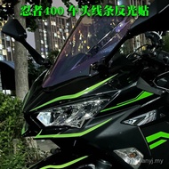 Pelekat Motosikal Kawasaki Ninja400 Diubahsuai H2/H2SX Pelekat Depan Reflektif Kalis Air Pelekat Pel