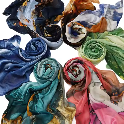 Premium Printed Hijab Headscarf Soft Breathable Hijab Muslim Women Islam Cotton Shawls and Wraps Vis