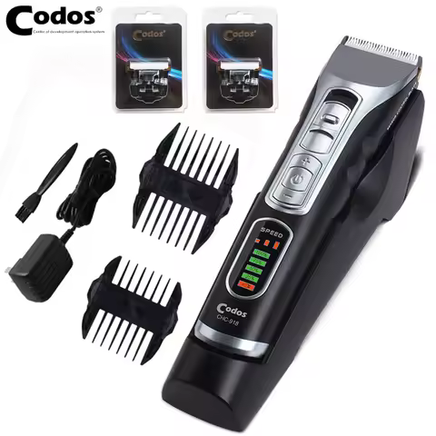 Codos CHC-918 Professional Electric Hair Clipper Hair Trimmer Rechargeable Haircut Tools Lithium LCD
