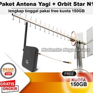 As12 Paket Antena Yagi Extreme 3 + Home Router Telkomsel Orbit Star N1